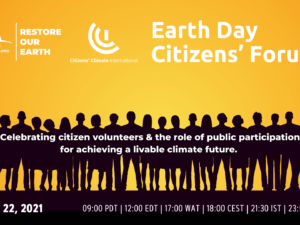 Earth Day Citizens’ Forum celebrates grassroots climate volunteers